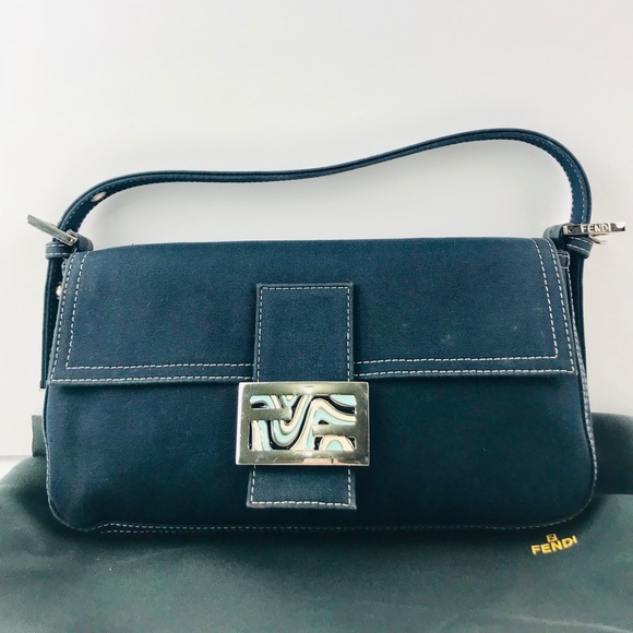 Fendi Handbags - Authentic Fendi Navy Denim Handbag